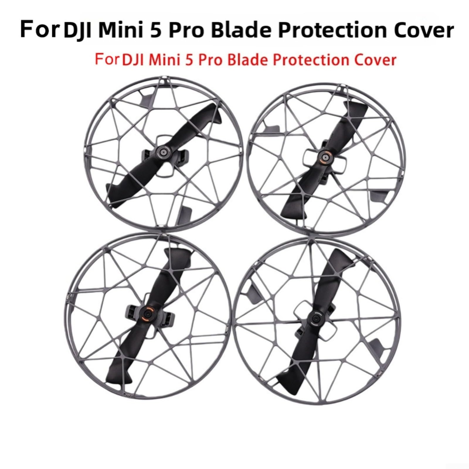 Protezione elica per DJI per MINI 5 Pro, robusta protezione elica in ABS, anello di protezione a spirale leggero, colore grigio, facile da montare per voli sicuri, accessori droni 15 x 15 x 3 cm