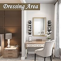 Vista 6 de Homaterial Estantes de 5 niveles para pared, columna vertical, decoración de pared, estantes flotantes para dormitorios, salas de estar, estante