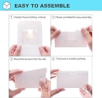 Vista 3 de Zzrywuty 50 Packs 5x5x2.5in White Cookie Boxes, Bakery Boxes with Window, Mini Cake Boxes, Food Container Boxes for Cookies, Pastry, Pie