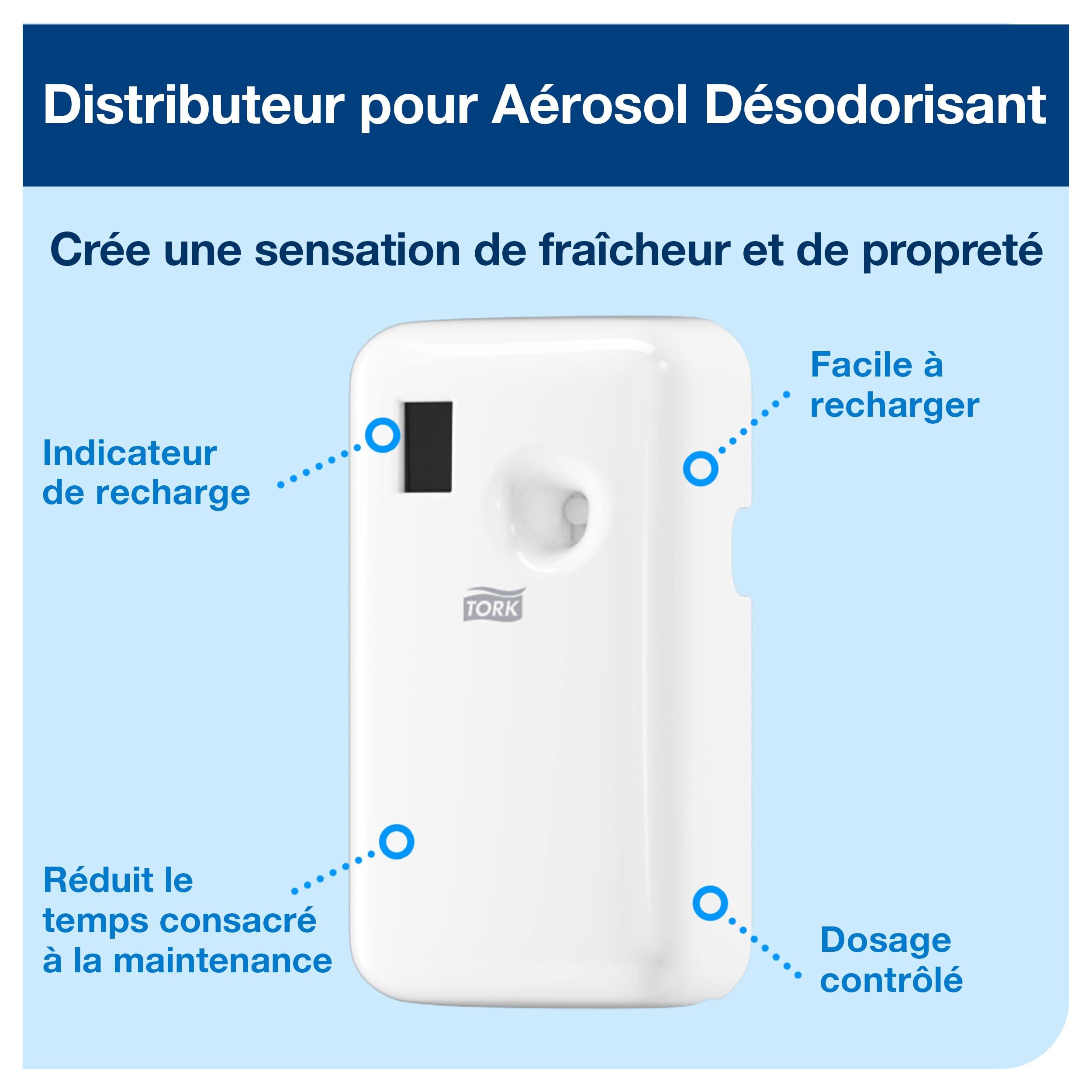 Tork 562000 Distributeur pour aérosol désodorisant A1 - Design Elevation - Blanc