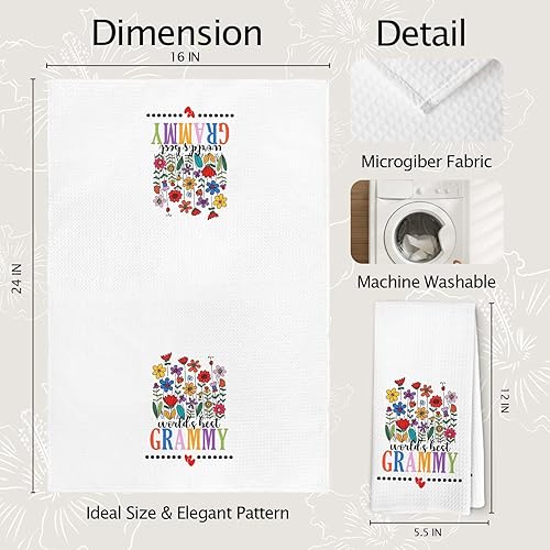 Miniatura 7 de Toallas de cocina para regalo de Grammy, toallas de mano para abuela, regalos para abuela, Día de la Madre de nietos, toalla de cocina para cocina,