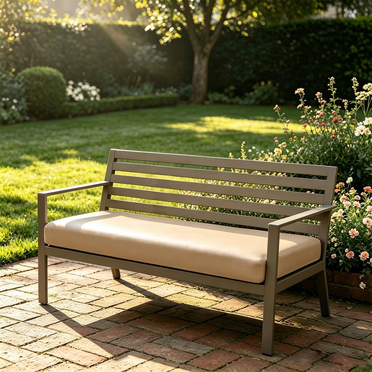 Cuscino for Panca da Esterno Impermeabile Antiscivolo for Giardino 8cm | Cuscino for Panca su Misura for Terrazza Balcone Divano Cucina Mobili da Interni Rimovibile(Sky blue,70x120cm)