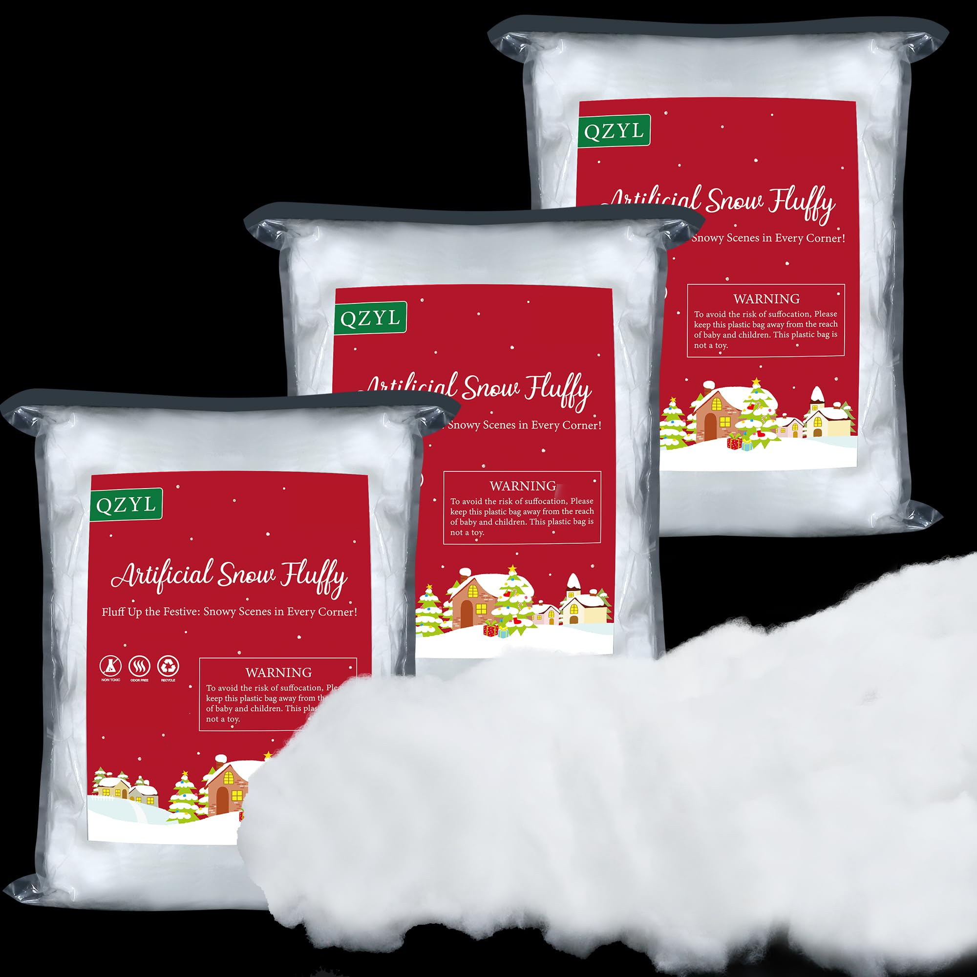 1,4 kg Weihnachten Fake Snow Decor Künstlicher Schnee Fake White Snow für Weihnachtsbaum Abdeckung Haus und Party Dekorationen