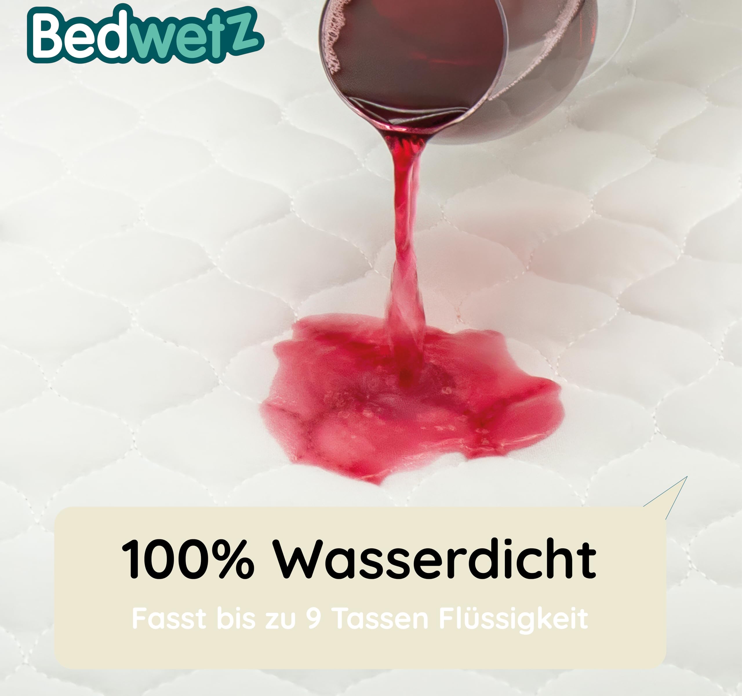 Bettunterlagen für Töpfchentraining, 100% wasserdicht, Größe 86 x 91 cm (Plus Biesen), für Einzel- und Kleinkindbetten, rutschfeste Matte, britische Marke, einfarbiges Design, 2 Stück