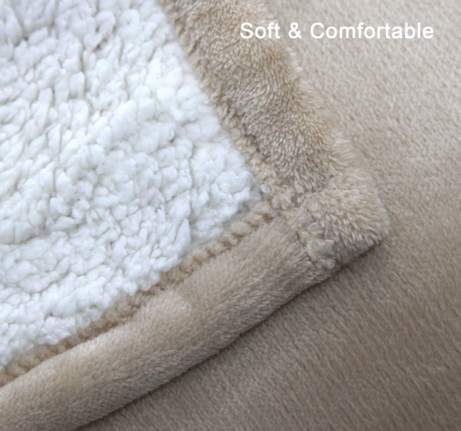 review Twin Electric Blanket Heated Sherpa and Reversible Flannel Washable Throw ,Fast-Heating Full Body Warming Soft with 10 Heat Settings/Safety 10 Hours Auto-Off Controller (62x84''Linen