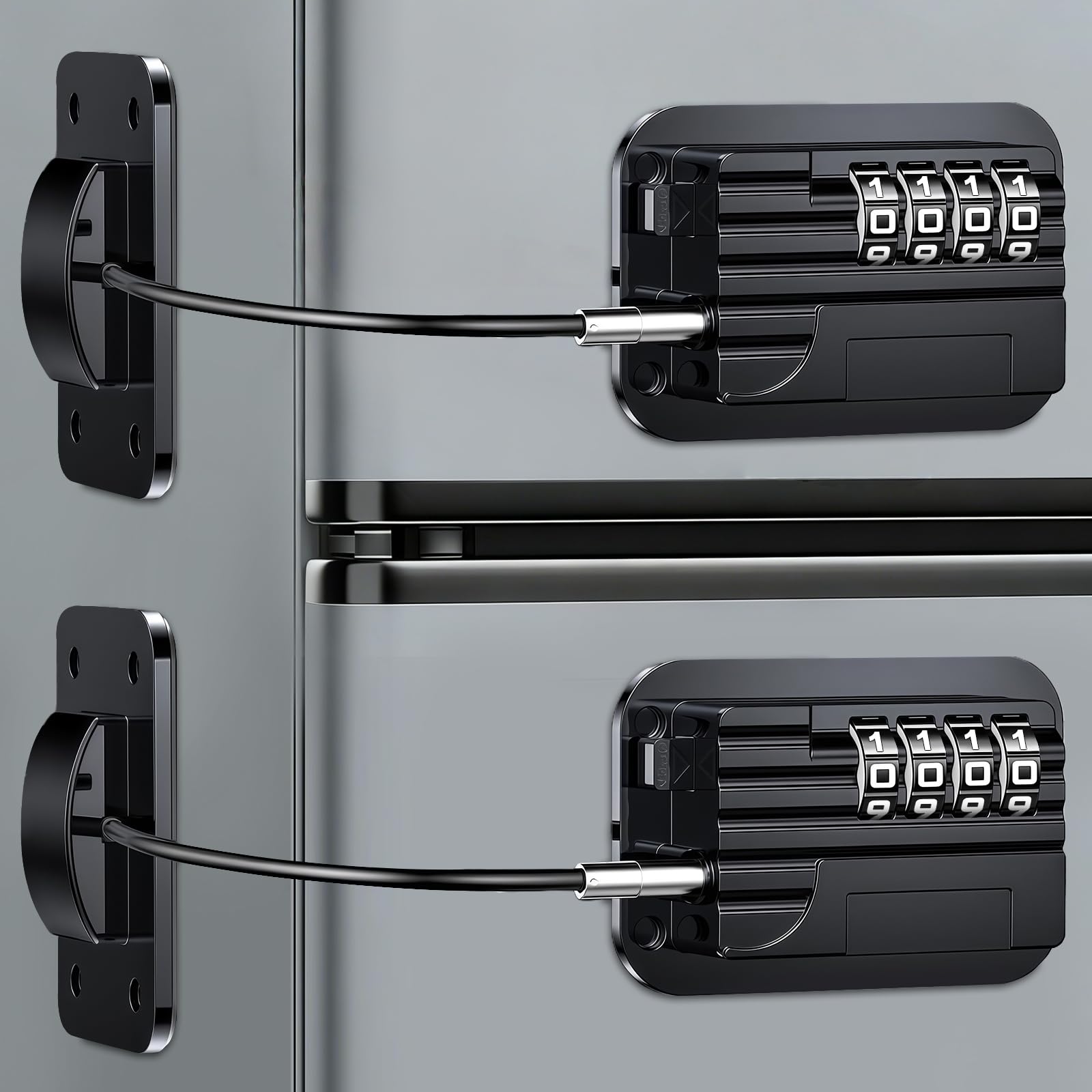 flintronic Candado Nevera con Codigo para Bebés y Adultos, Cerraduras para Figorífico con Código, Cierre de Seguridad Autoadhesiva para Refrigeradores, Taladrar, Frigorífico,Armarios,Ventana-Blanco — view 10