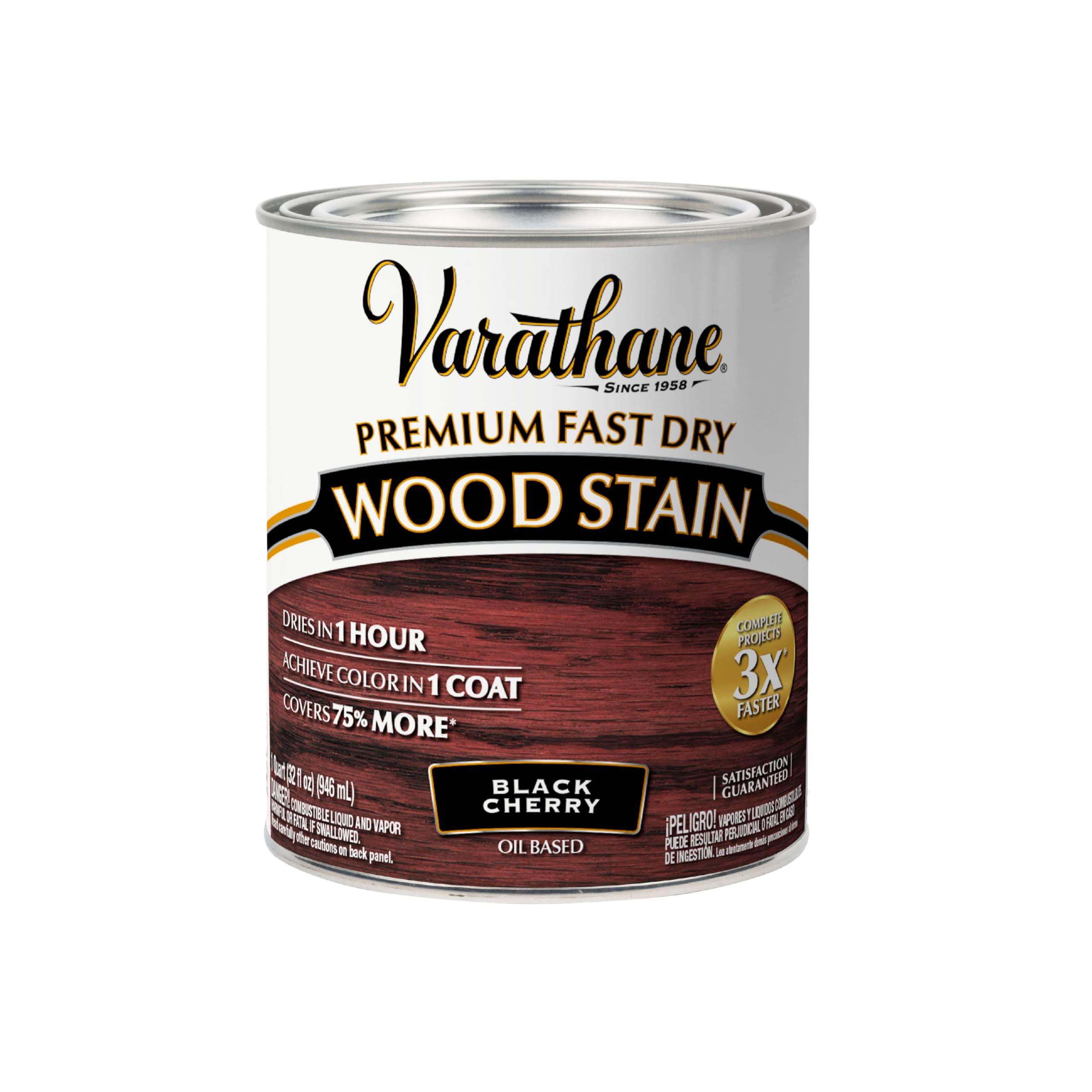 Varathane 262009 Premium Fast Dry Wood Stain, Quart, Black Cherry