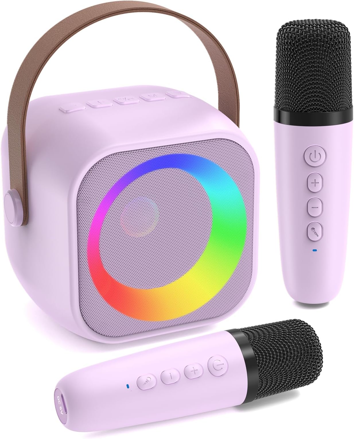 Karaoke Machine for Kids, Toys for 3-12 Years Old Girls Gifts, Kids Karaoke Microphone Machine Toy, Best Fun Christmas Birthday Gifts for 5 6 7 8 9 10 11 Years Teens Girl Boys Purple 2 Mic