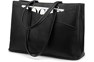 LOVEVOOK Women's 15.6 Inch Waterproof Leather Laptop Tote: Elegance and Protection