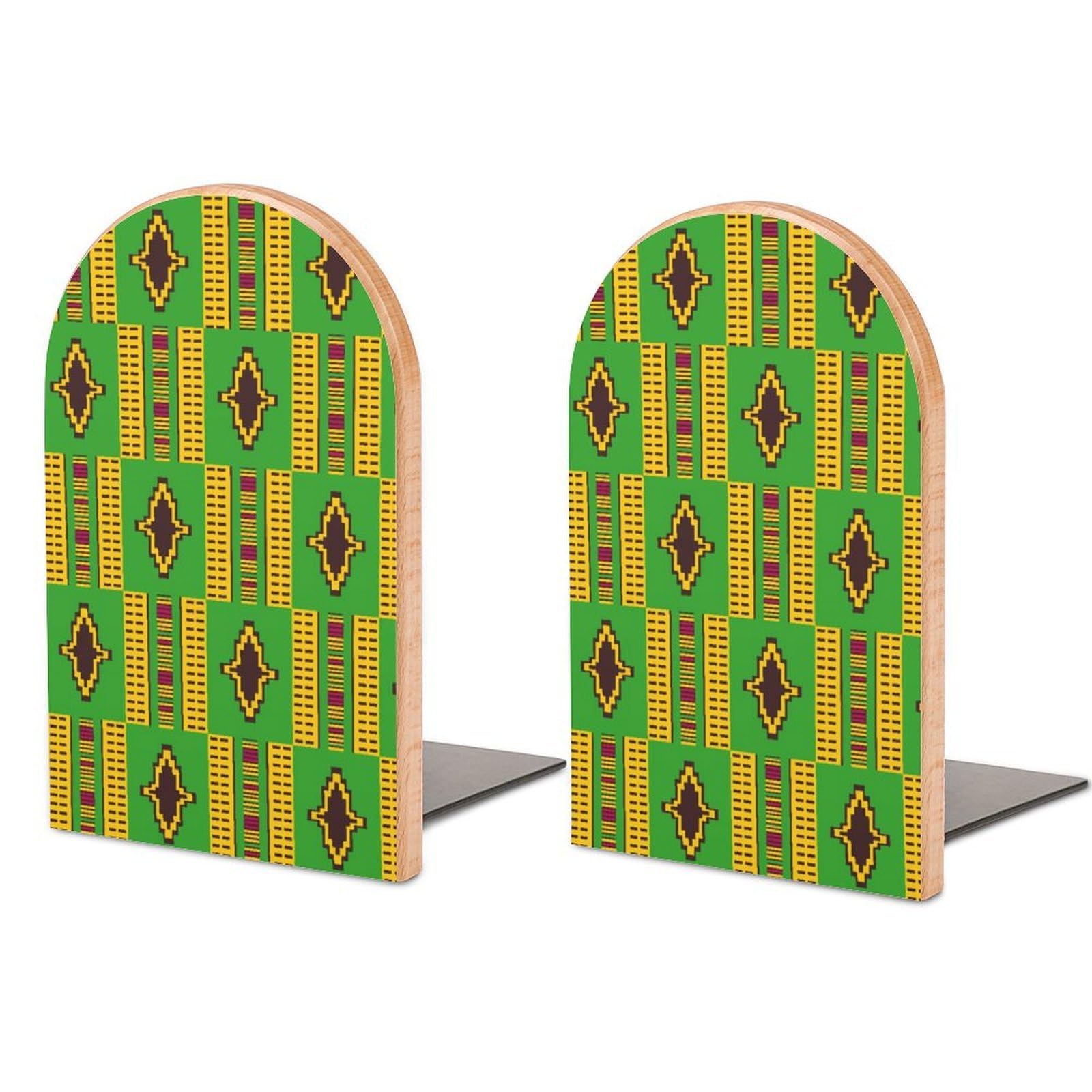 Nclqvjxzkhw Style African Print Ankara Pattern Book Ends For Shelves Bookends Bookshelf Holder Stand Books Stopper Home Office Decor