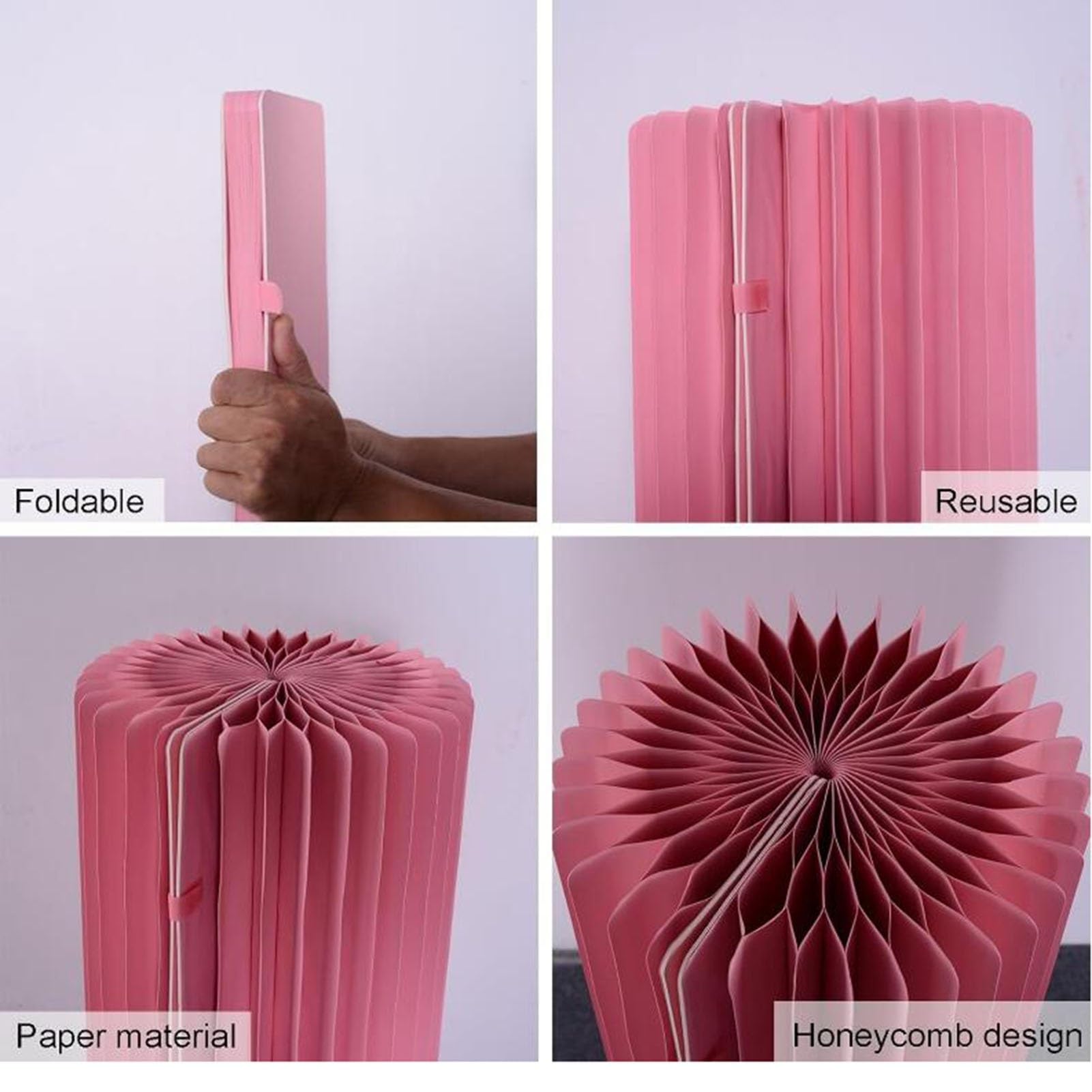 4 szt. stojaków cylindrycznych na kolumnie rzymskiej do deserów z akrylowym dyskiem(Pink Diameter 30cm)