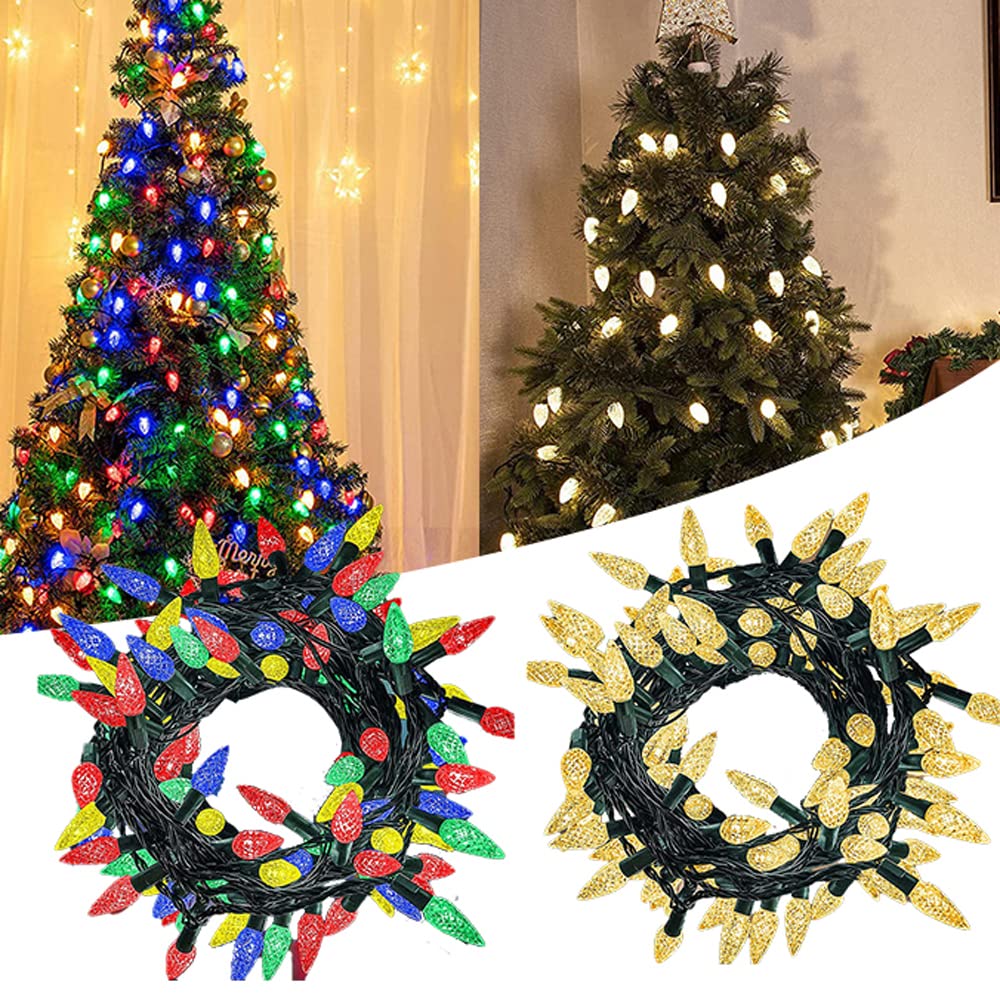 Christmas String Lights, 50 LED 16.4ft LED Battery Operated Strawberry Fairy String Lights 8 Lighting Modes for Indoor Outdoor Xmas Tree Wedding Party Home Patio Decor (Multicolor)
