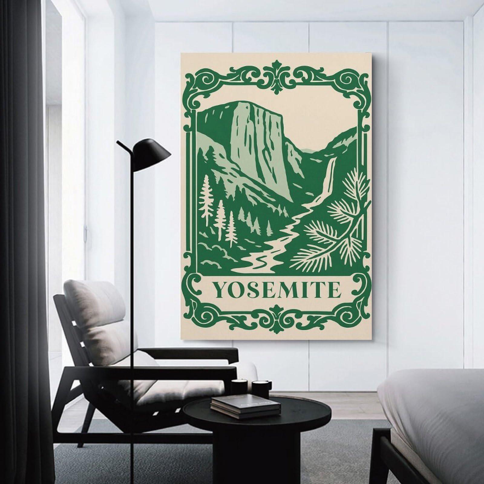 Junmoney Decorative Wall Artwork Yosemite National Park Vintage, 24x36inch(60x90cm), for Living Room, Lounge Or Sitting Room, Modern Wall Decor for Cosy Interiors