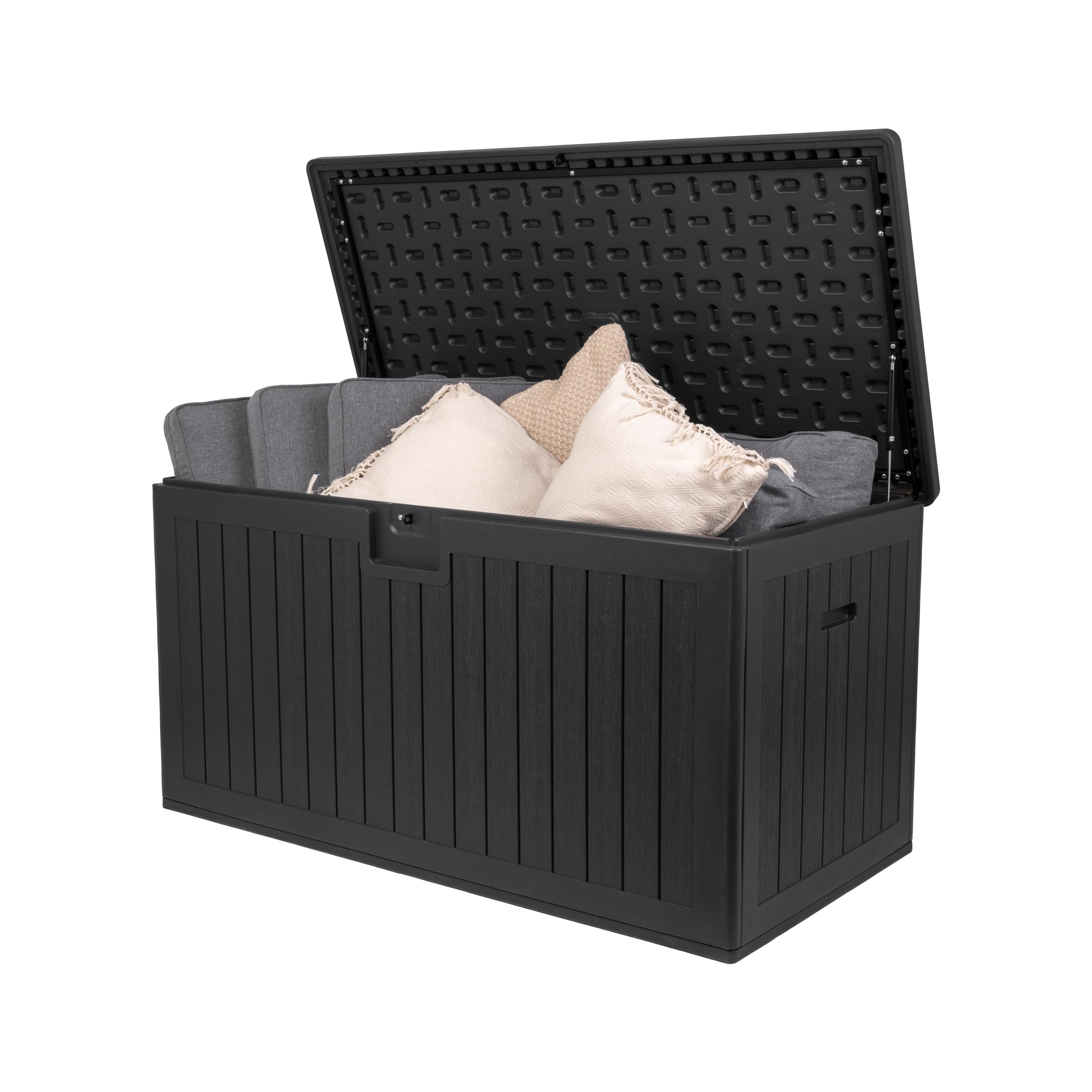 Gartenbox 570 L Auflagenbox Treeline Kissenbox Gartenmöbel Balkonmöbel | Auflagenbox wasserdicht - Kissenbox Outdoor wasserdicht - Aufbewahrungsbox mit Deckel Garten - Geräteschuppen Garten Zubehör