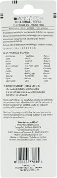 Monteverde Rollerball Refill to Fit Standard RB, Medium, Blue, 2 Pack | Rollerball refill delivers fluid ink flow, bold lines, and smooth writing for compatible pens.