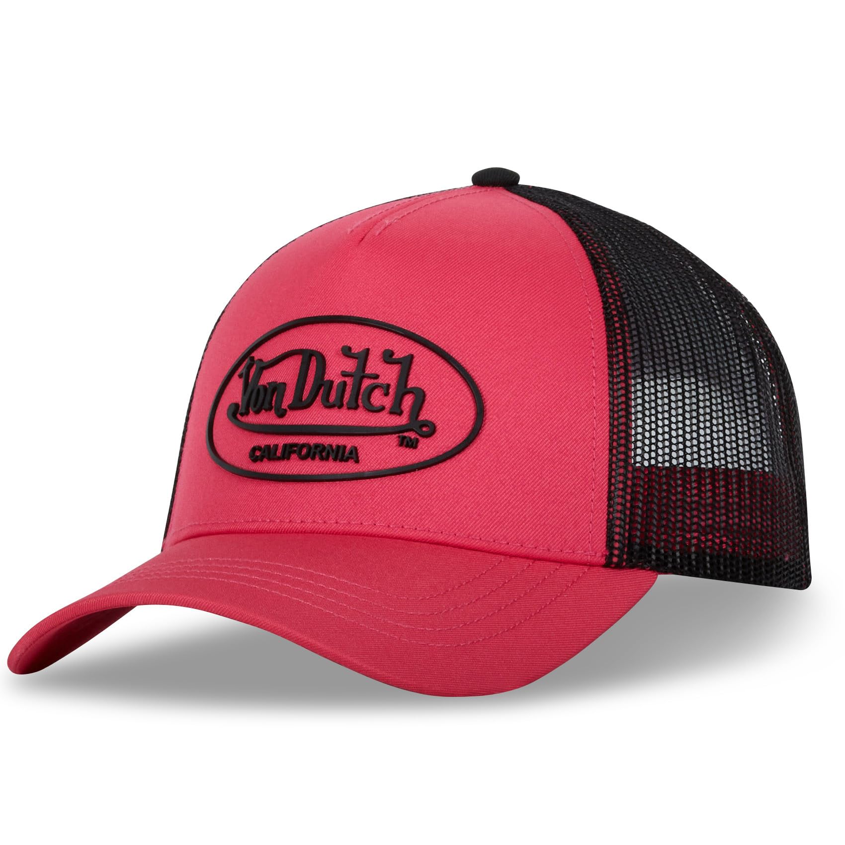 Von Dutch Men's Neon Pink/Black & Wo's Adjustable Cap, Fluo Trucker Cap, One Size