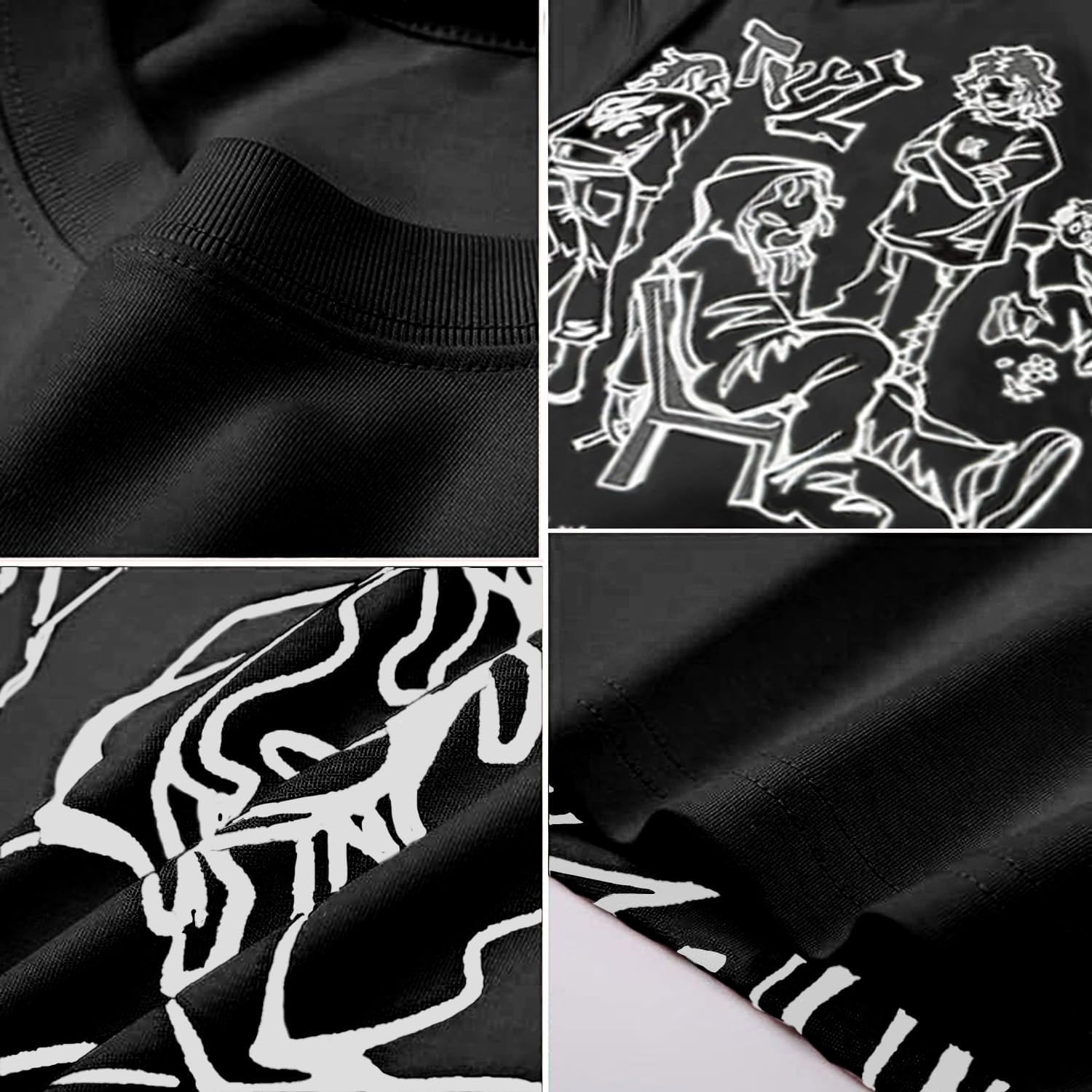 Bealin Mens Graphic Tees Oversized Creative Graffiti Short Sleeve Shirts Summer Casual Rapper Streetwear Y2k Tops Tshirt - Image 6