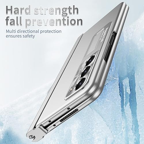 Miniatura 6 de Funda para Samsung Galaxy Z Fold 5 con soporte para bolígrafo S y bolígrafo, protección de bisagra protector de pantalla integrado función de