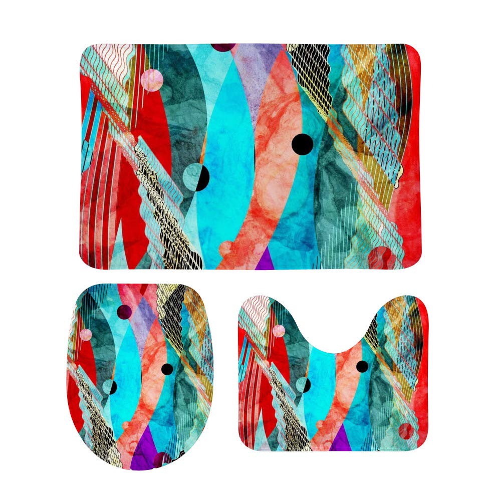 Tapis de bain antidérapant intérieur extérieur lot de 3 pièces