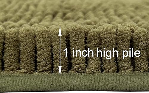 Miniatura 3 de Juego de alfombras de baño de 3 piezas, alfombra de baño de chenilla, ultra suave