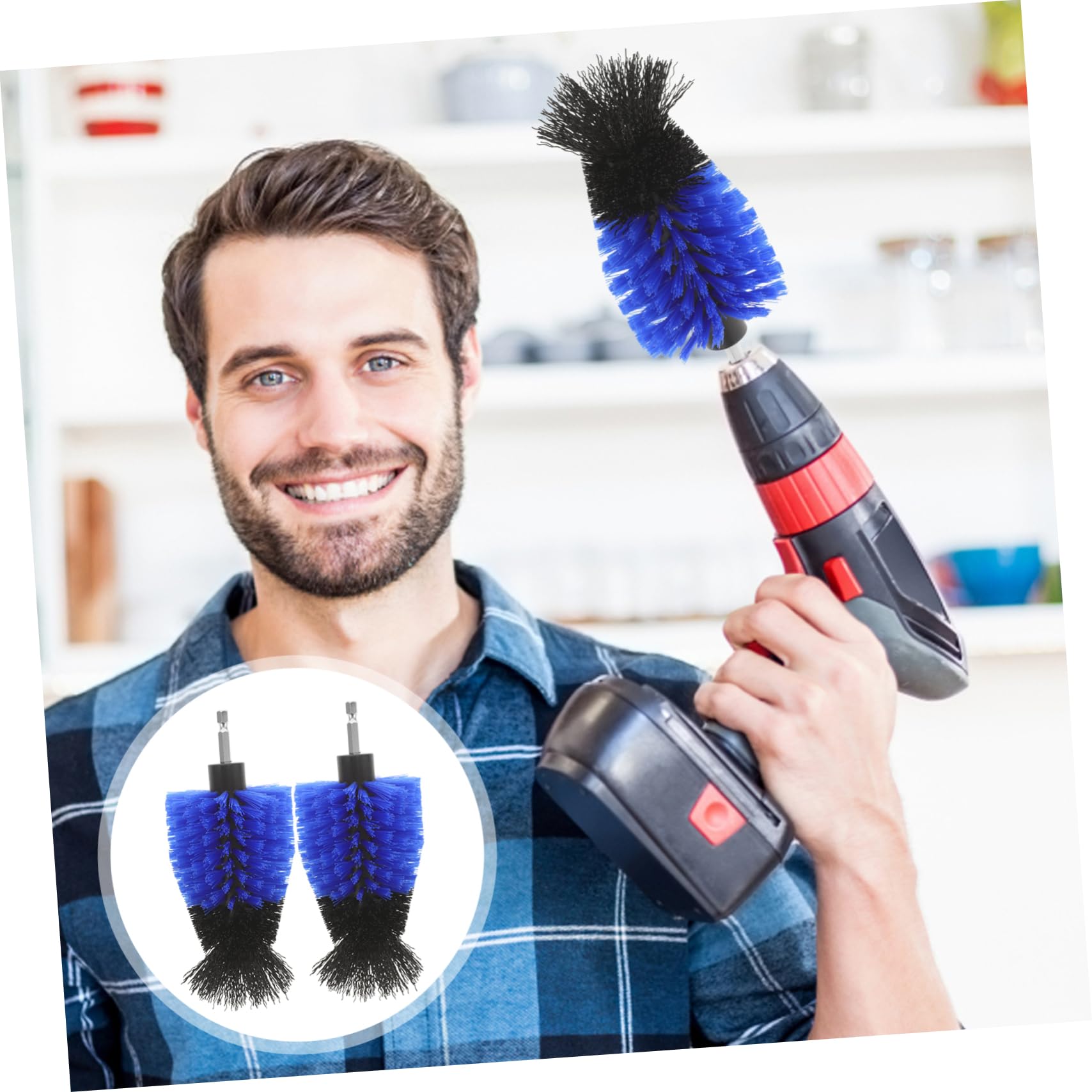 Baluue 10piezas Kit De Cepillos De Limpieza para Taladro Accesorios De Fregado para Baños Azulejos y Vehículos Resistente y Duradero para Limpieza Profunda