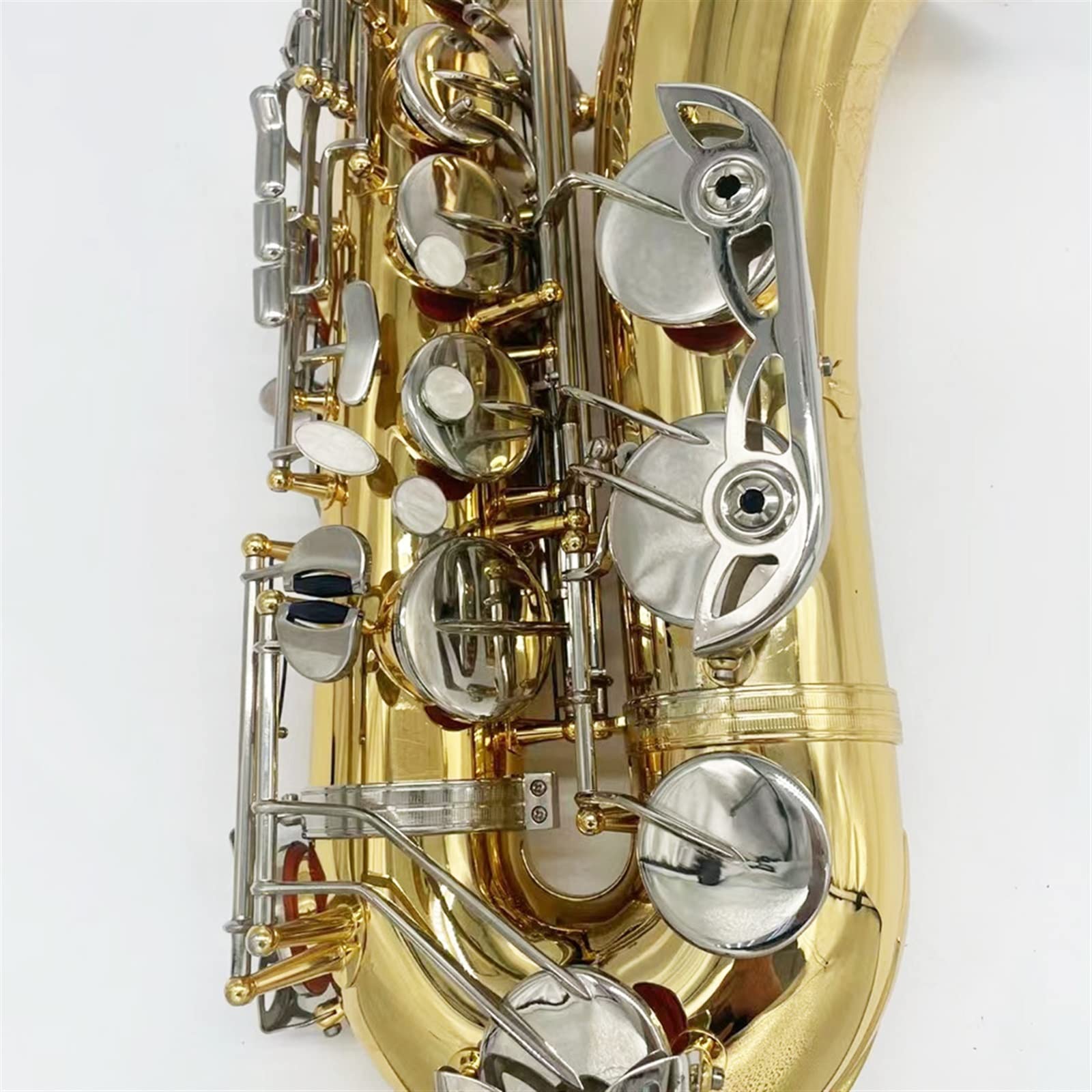 Sax Studente Sassofono Tenore Professionale Sassofono Tenore B-Tuned Placcato Oro Placcato Argento Strumento Sax Tenore