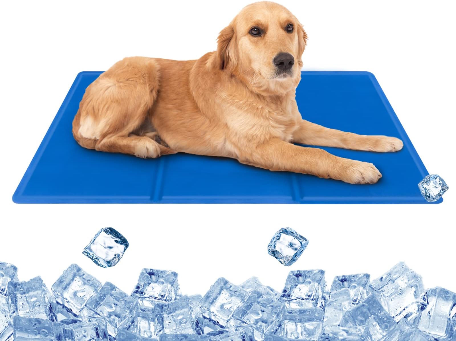 SNMIX Dog Cooling Mat - Durable Pet Cool Mat, Non-Toxic Gel Self Cooling Pad for Dogs Cats in Hot Summer - Large 90 x 50cm