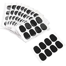 80 Pieces Yootones Mouthpiece Cushion 0.8 mm Mouthpiece Patches Compatible with Alto and Tenor Saxophone & Clarinet Black