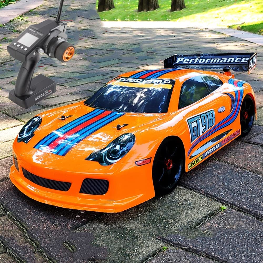 84MPH High Speed RC Drift Racing Cars, 1/8 4WD 2.4G Remote Control Racing Vehicle With 4282 Brushless Motor ＆ 2.4G LCD Screen Remote Control Hobby Toys For Boys Kids And Adults