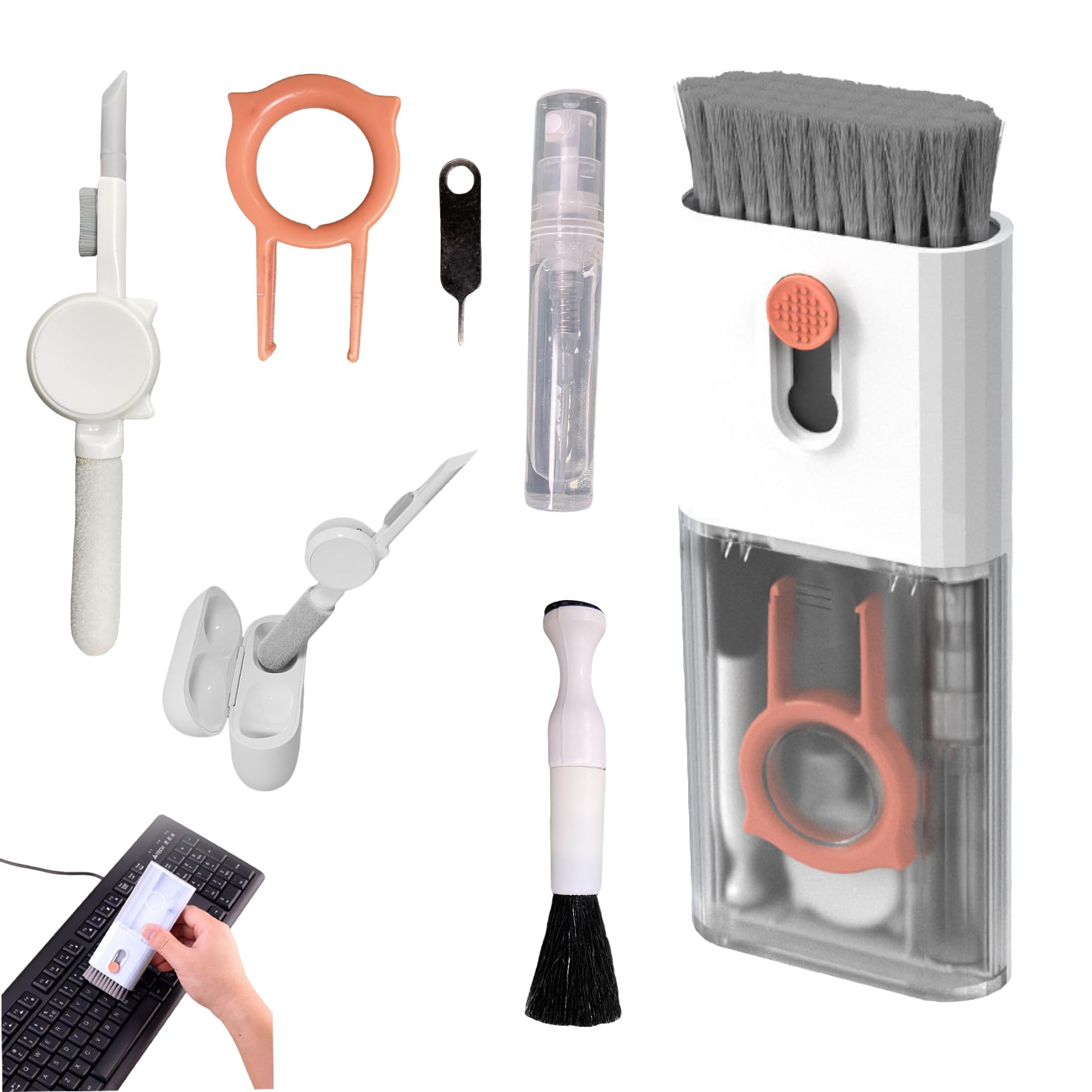 SGGRT 10 in 1 Electronic Keyboard Cleaner Kit, iPhone MacBook Cleaning Kit,Airpod Cleaner Kit Suitable for Airpods Pro,Computer Accessories,iPhones, Cameras, Electronics Screens.