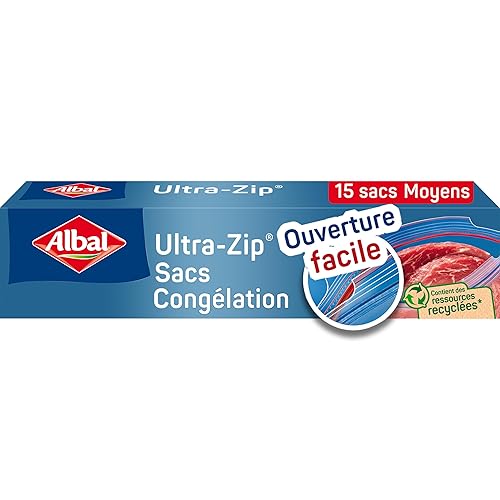 ALBAL Sacs Congélation Ultra Zip (15 x 3 L), Fermeture