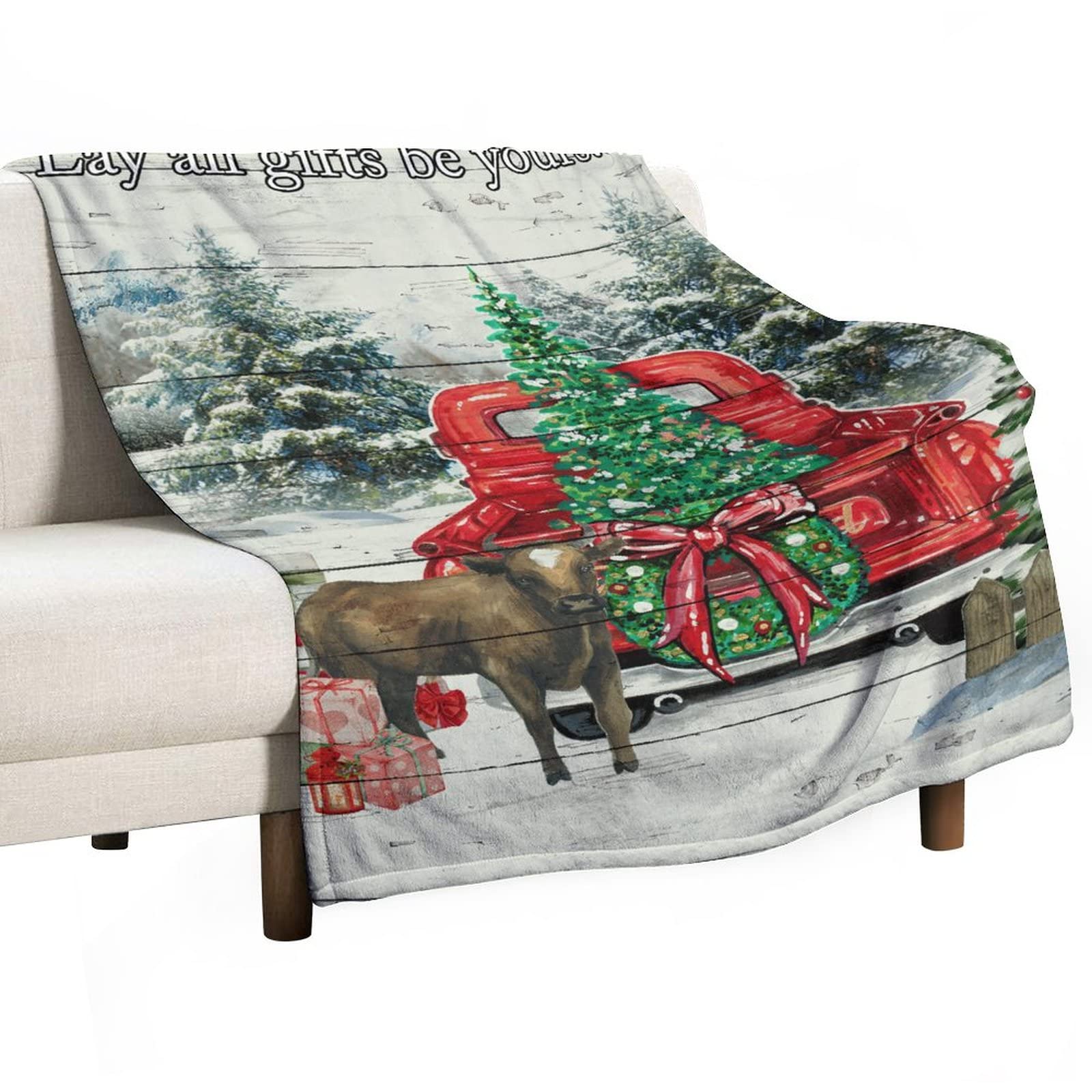 Couverture personnalisée cadeau de Noël original pour couple et adulte