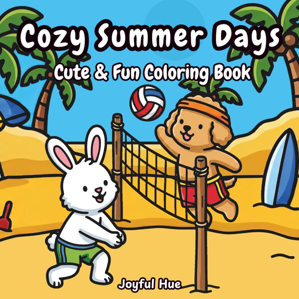 Cozy Summer Days: A Fun Coloring Book with Bold, Easy Designs for Teens and Adults Featuring Cozy and Cute Summer Scenes for Relaxation (Cozy Corner Coloring)