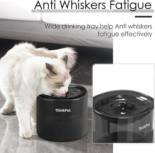 Miniatura 2 de ThinkPet Fuente de agua para gatos con bomba silenciosa  Fuente de agua automática para mascotas con 3 filtros de repuesto  Recipiente de agua para