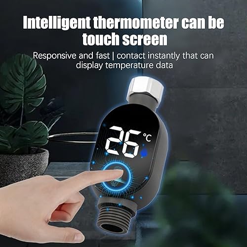 Miniatura 5 de Termómetro de cabezal de ducha para bebé, pantalla digital, indicador de temperatura del agua de ducha LED, medidor de medidor, accesorios de baño