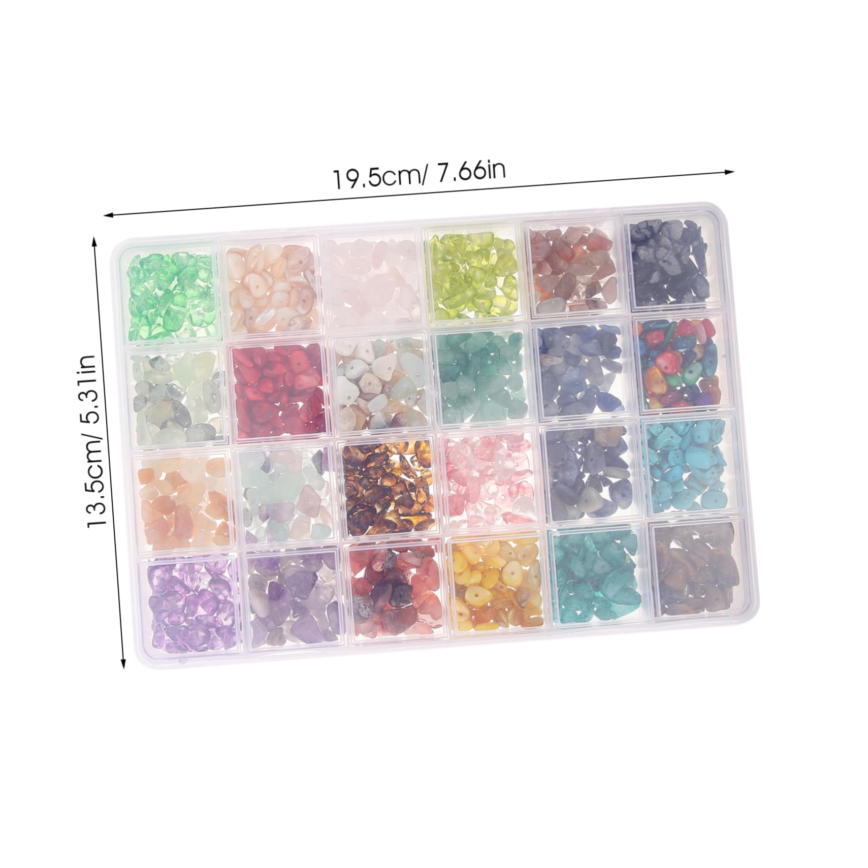 Cuentas de Piedra Natural Sueltas para Manualidades DIY en Caja