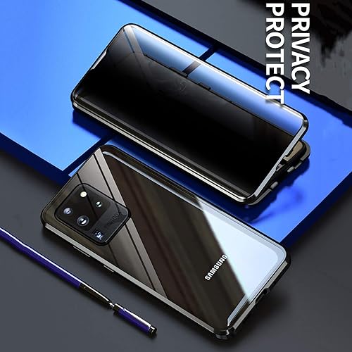 Miniatura 6 de Funda antiespía compatible con Galaxy S20 Ultra Magnética, absorción magnética, protector de pantalla de privacidad de doble cara para Samsung