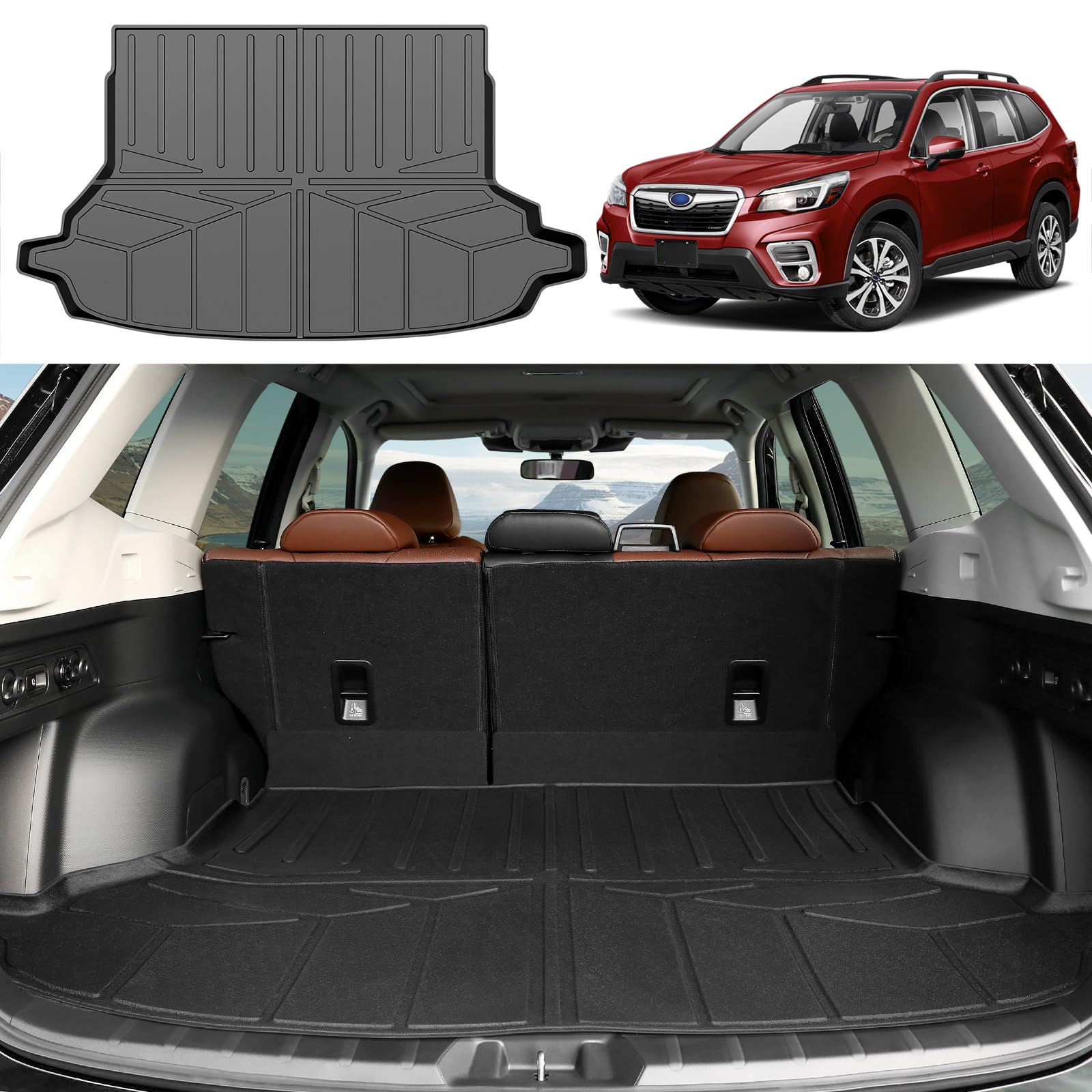 Utiiy Cargo Liner Fit for 2019-2025 Subaru Forester Cargo Mat Replacement Trunk Mat All Weather Trunk Liner for 2019 2020 2021 2022 2023 2024 2025