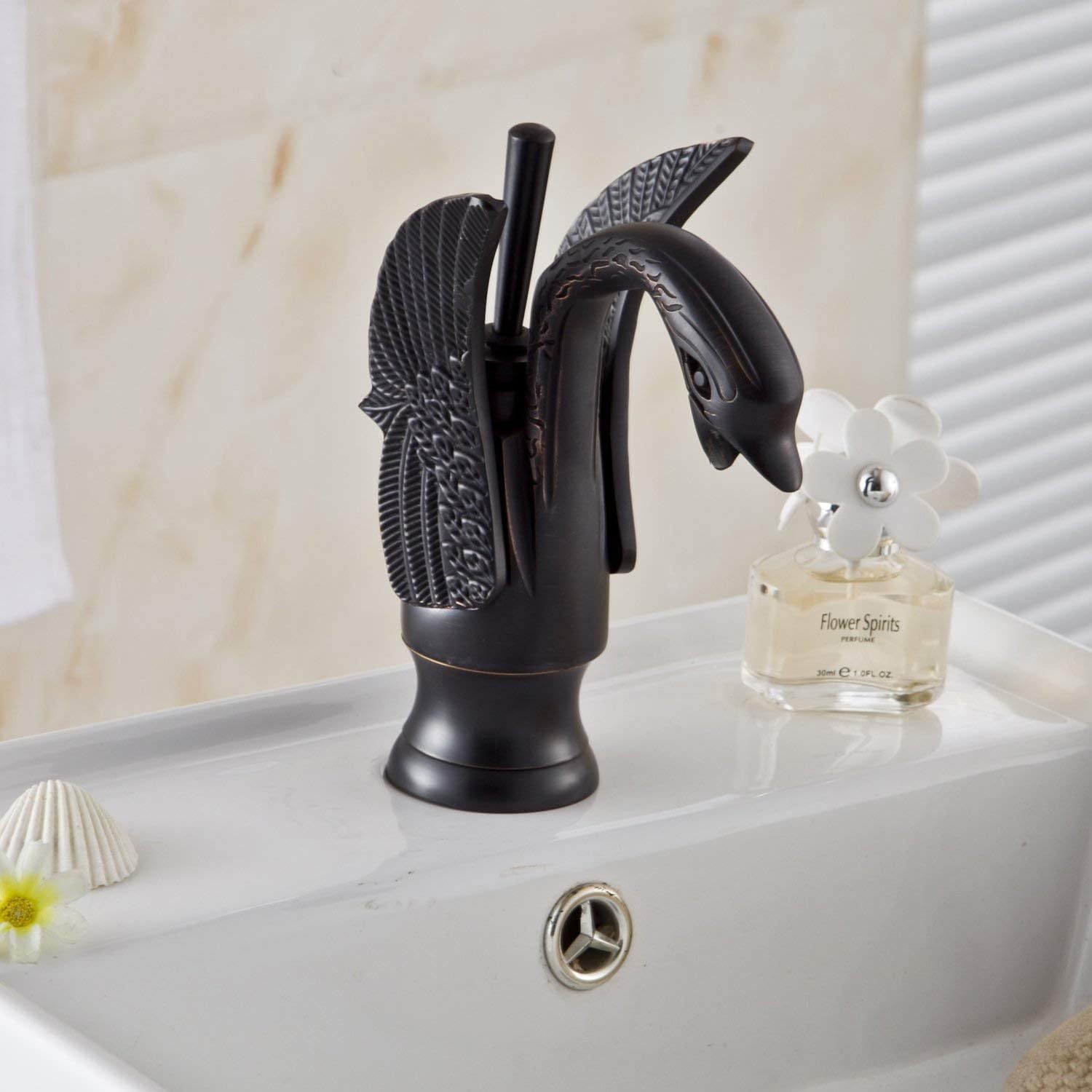Tесh Dеаlѕ 🔥 GGStudy Oil Rubbed Bronze Bathroom Faucet Swan Shape Single Handle One Hole Bathroom Vanity Faucet Basin Tap Deck Mount Lavatory 🔥 GGStudy Oil Rubbed Bronze Bathroom Faucet Swan Shape Single Handle One Hole Bathroom Vanity Faucet Basin Tap Deck Mount Lavatory
