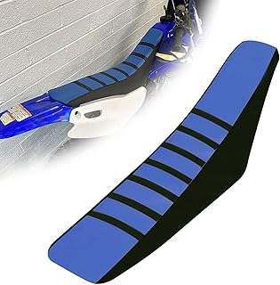 Fundas de asiento de motocicleta universales antideslizantes suaves para EXC XC SX FE TE WR CRF XR RMZ KLX YZ PW Most Dirt Pit Bike Enduro Azul