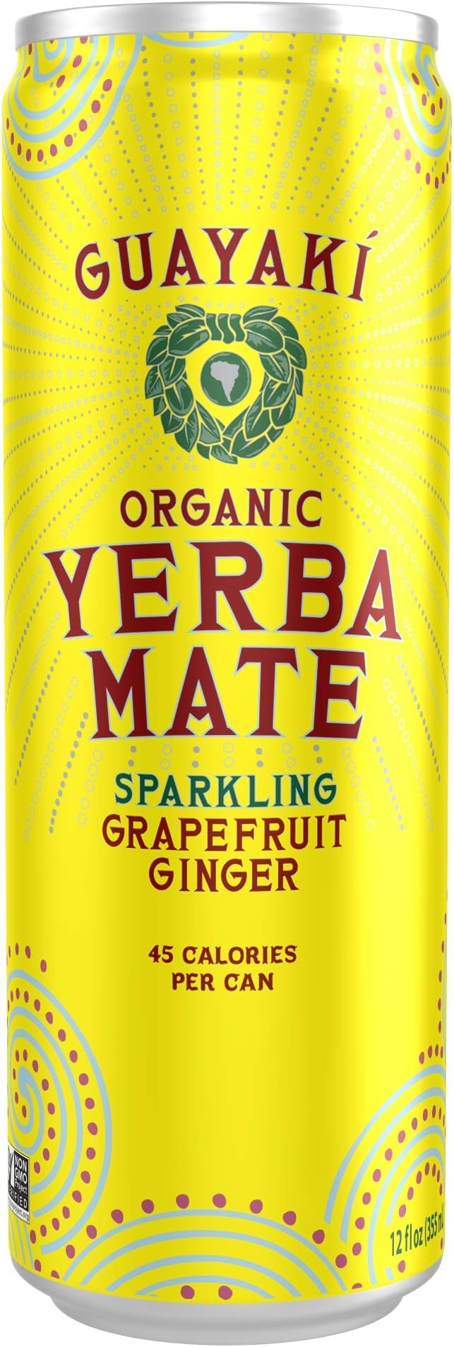 GuayakiYerbamate - Organic - Sparkling - Grapefruit Ginger - 12 Oz - Case Of 12