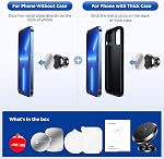 Syncwire Magnetic Car Phone Holder for Dashboard, Cell Phone Car Kits, 360° Adjustable Magnet Cell Phone Mount Compatible with iPhone, Samsung, LG, GPS, Mini Tablet and More (Must Use Metal Plate)