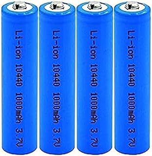 aa Lithium batteriesBa 10440 Lithium Ion Button Top Batteries 3.7V 1000 Lithium Ion Replacement Cells for Electric Shaving 4