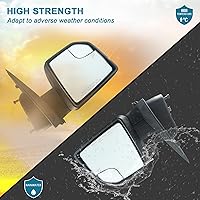Vista 3 de Espejo Lateral del Lado del Pasajero Derecho con Ensamblaje de Vidrio de Punto Ciego Compatible con Ford F150 2015-2020 Con Luz de Giro Eléctrica 6