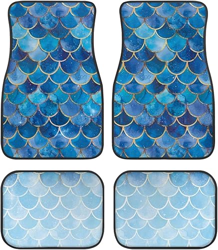 Miniatura 9 de Yewattles - Set de 4 alfombrillas para auto con estampado de rosa roja, delanteras y traseras, antideslizantes, ajuste universal para sedán