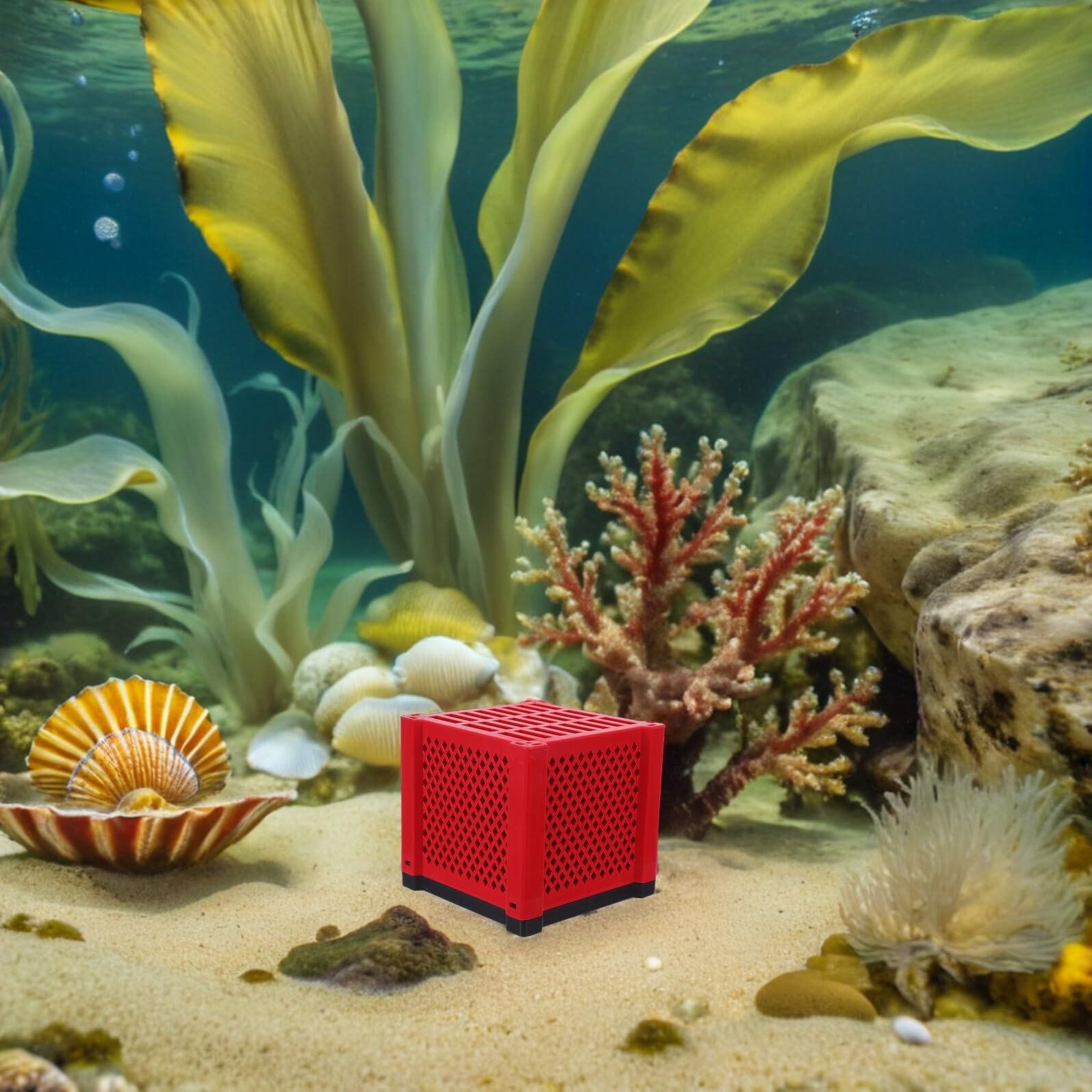 Didiseaon 2 Kits de Filtration pour Aquarium Cubes Purificateurs d'eau Charbon Actif, Boîte de Rangement pour Masses Filtrantes, Média Filtrant Écologique Réutilisable – Système