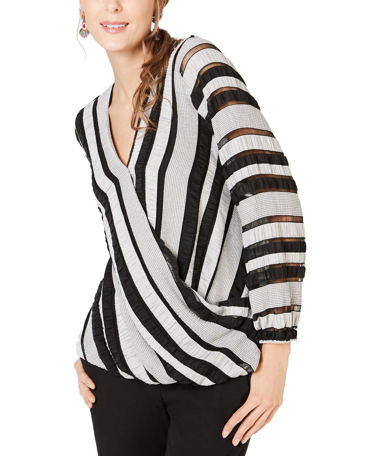 alfani surplice top