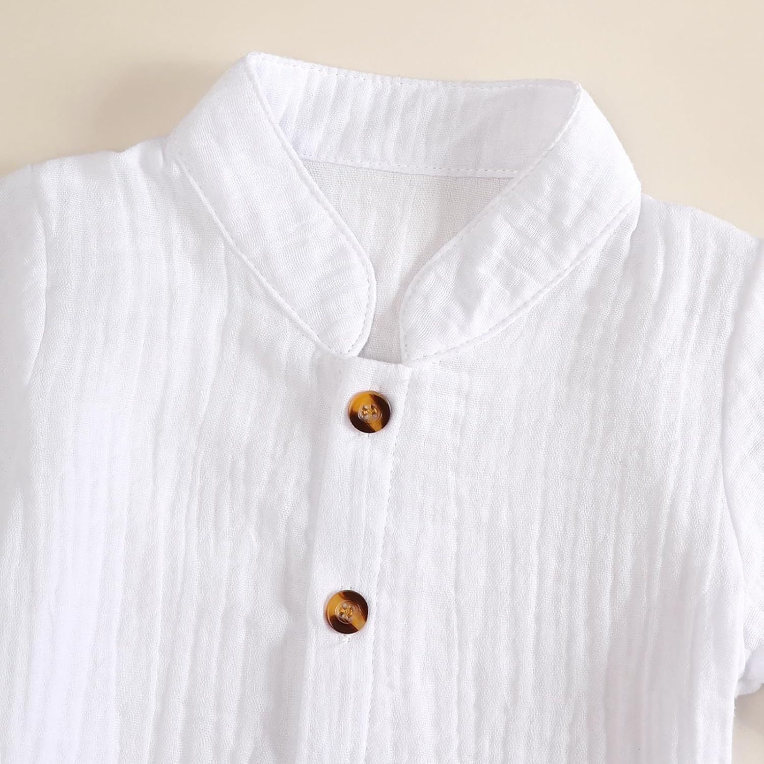 Baby Boy Clothes Set Band-collar Button Down Shirts Tops + Shorts Cotton Guaze Infant Toddler Summer Outfit