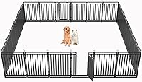 Vista 15 de Valla para perros para exteriores e interiores, 40 pulgadas de altura, 16 paneles de corral para perros grandes, medianos y pequeños, corral