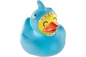 AmScan Shark Rubber Ducklings - Perfect Toys for Sensory Play & Imaginative Fun